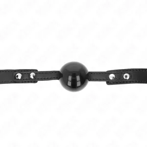 Soft Tpe Ball 4 cm Gag Modell 3 60 X 2 cm Verstellbar 37-52 cm von Kink Collar & Gag