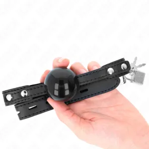 Soft Tpe Ball 4 cm Gag Modell 3 60 X 2 cm Verstellbar 37-52 cm von Kink Collar & Gag