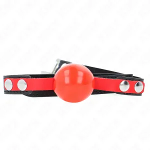 Soft Tpe Ball 4 cm Gag Modell 4 60 X 2 cm Verstellbar 37-52 cm von Kink Collar & Gag | Fesselliebe.de