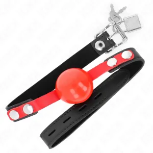 Soft Tpe Ball 4 cm Gag Modell 4 60 X 2 cm Verstellbar 37-52 cm von Kink Collar & Gag