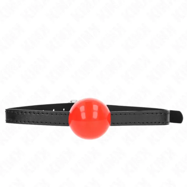 Roter Einzelner Fester Ball 4 cm Gag 65 X 1,5 cm von Kink Collar & Gag | Fesselliebe.de