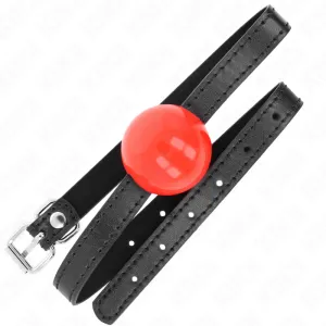 Roter Einzelner Fester Ball 4 cm Gag 65 X 1,5 cm von Kink Collar & Gag