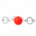Roter Transparenter Pvc-Ball 4 cm Knebel Verstellbar von Kink Collar & Gag