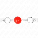 Roter Transparenter Pvc-Ball 4 cm Knebel Verstellbar von Kink Collar & Gag | Fesselliebe.de