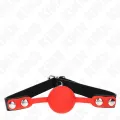 Roter Silikonball 4 cm Knebel 60 X 2 cm von Kink Collar & Gag