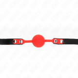 Silikonball 4 cm Knebel mit Schloss 60 X 2 cm von Kink Collar & Gag | Fesselliebe.de