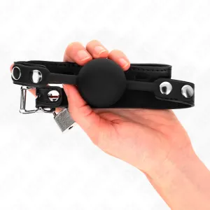 Modell 1 Silikonball 4 cm Knebel mit Schloss 60 X 2 cm von Kink Collar & Gag