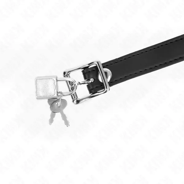 Modell 1 Silikonball 4 cm Knebel mit Schloss 60 X 2 cm von Kink Collar & Gag | Fesselliebe.de