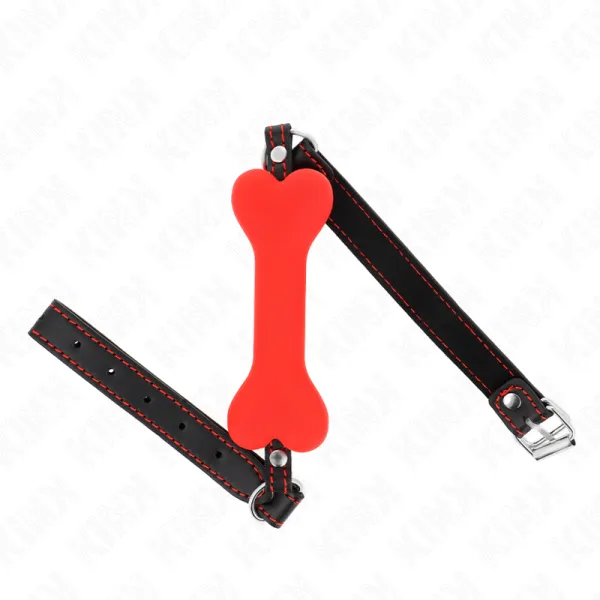 Roter Knochen 12 cm Gag 63 X 2 cm von Kink Collar & Gag | Fesselliebe.de