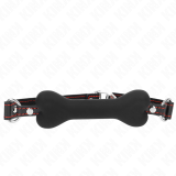 Schwarzer Knochen 12 cm Gag 63 X 2 cm von Kink Collar & Gag | Fesselliebe.de