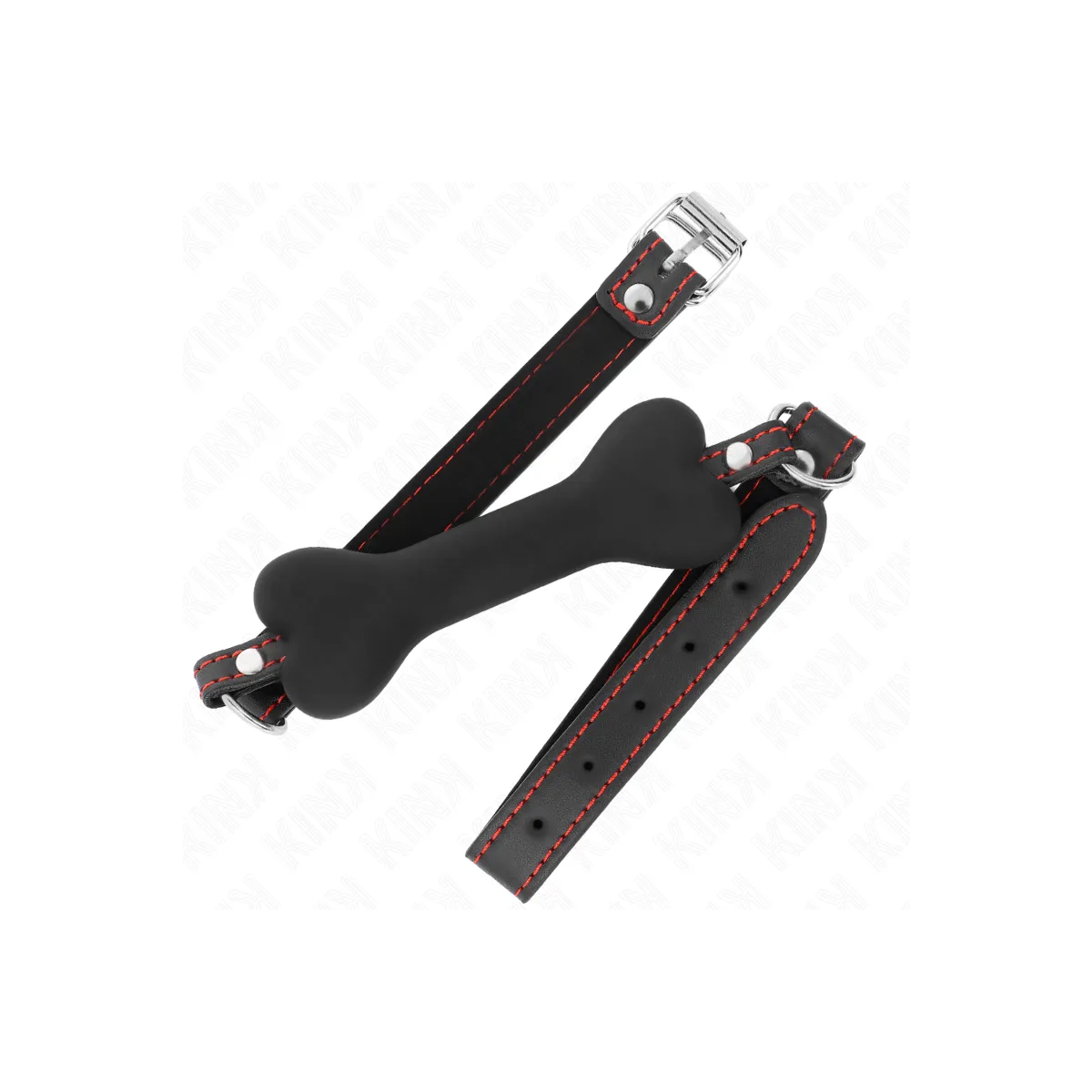 Schwarzer Knochen 12 cm Gag 63 X 2 cm von Kink Collar & Gag | Fesselliebe.de