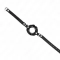 Lip 8 cm Knebel mit Schwarzem Kunstlederband 63 X 2 cm Verstellbar 39-58 cm von Kink Collar & Gag