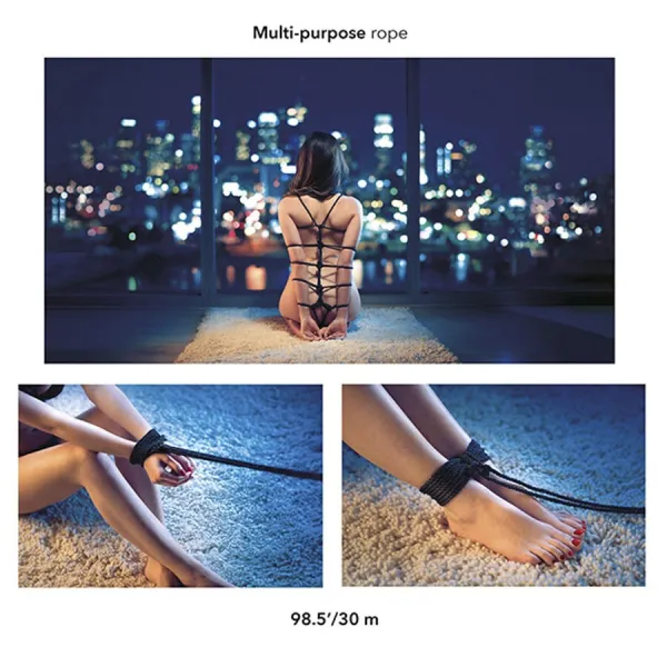 Scandal Schwarzes Bdsm-Seil 30 M von Calexotics | Fesselliebe.de