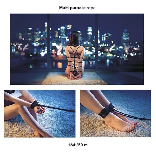 Scandal Schwarzes Bdsm-Seil 50 M von Calexotics | Fesselliebe.de