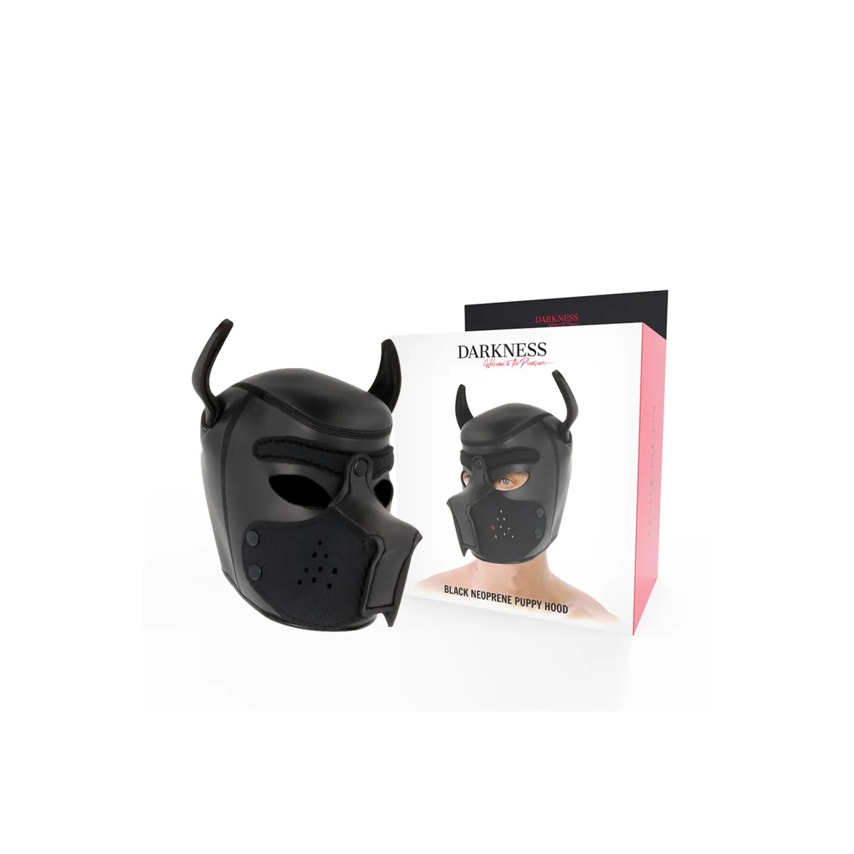 Neopren-Hundemaske mit Abnehmbarer Maule M von Darkness Bondage | Fesselliebe.de