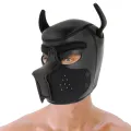 Neopren-Hundemaske mit Abnehmbarer Maule M von Darkness Bondage