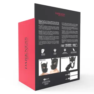 Neopren-Hundemaske mit Abnehmbarer Maule M von Darkness Bondage