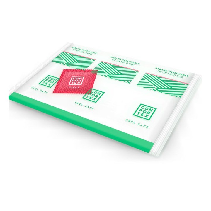 Einweghygienische Blätter, Einzelbeutel + Erdbeerkondom von Confortex | Fesselliebe.de