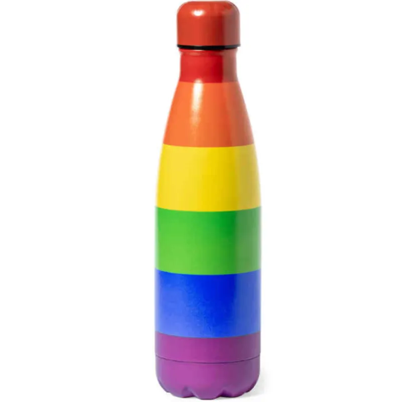 Metallic-Warmwasserheizung mit der Lgbt-Flagge von Pride | Fesselliebe.de