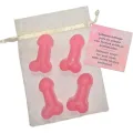 4 Parfümierte Miniseifen In Penisform, Rosa von Diablo Picante