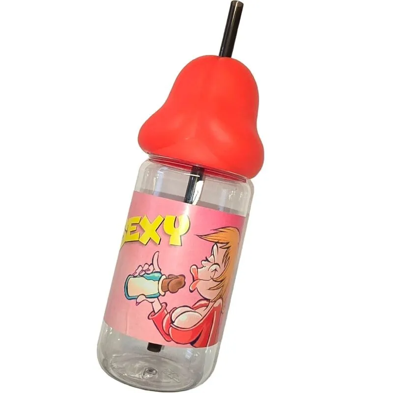 Penisförmige 360 ml Babyflasche Rot von Diablo Picante | Fesselliebe.de