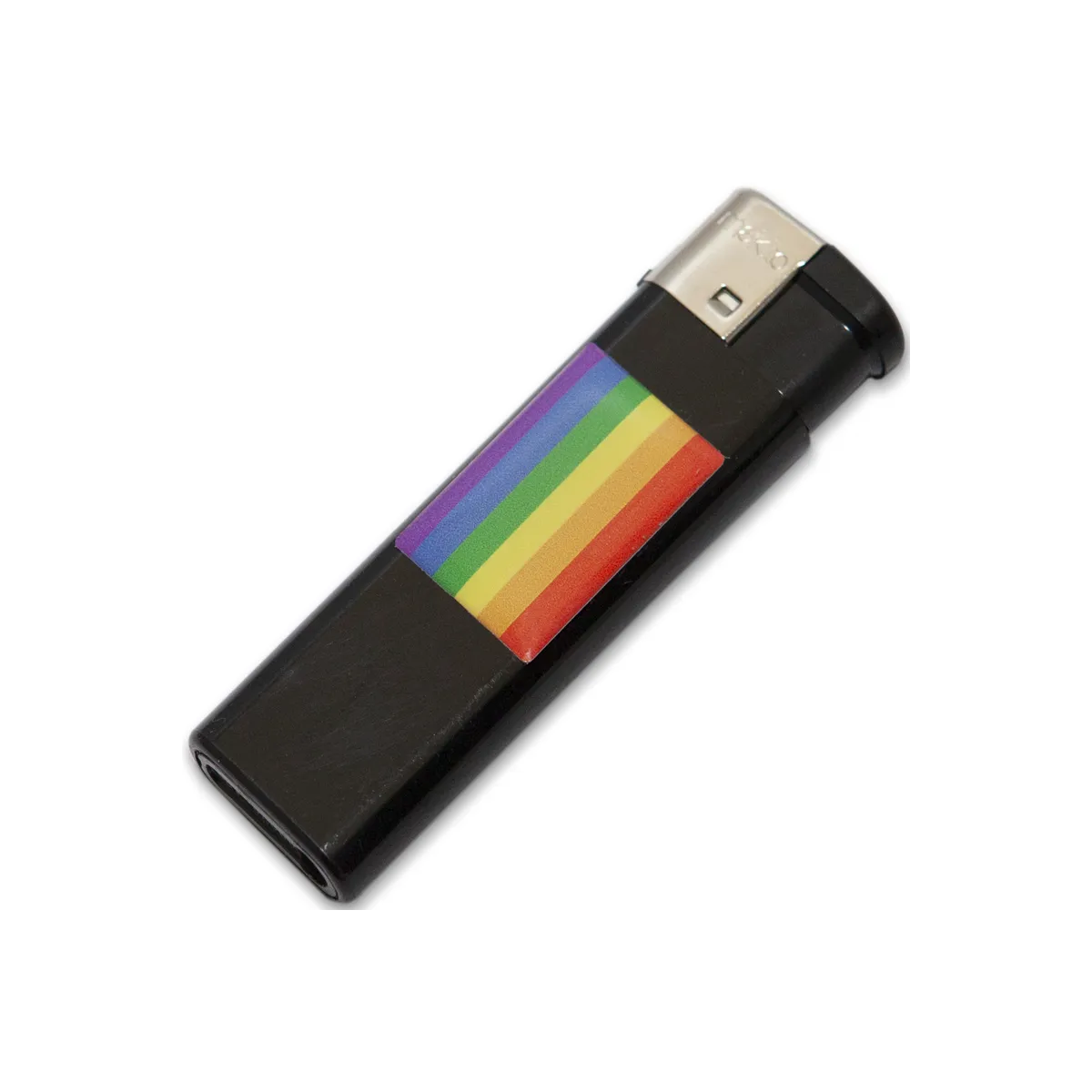 Feuerzeug Schwarz mit Lgbt Flagge von Pride | Fesselliebe.de