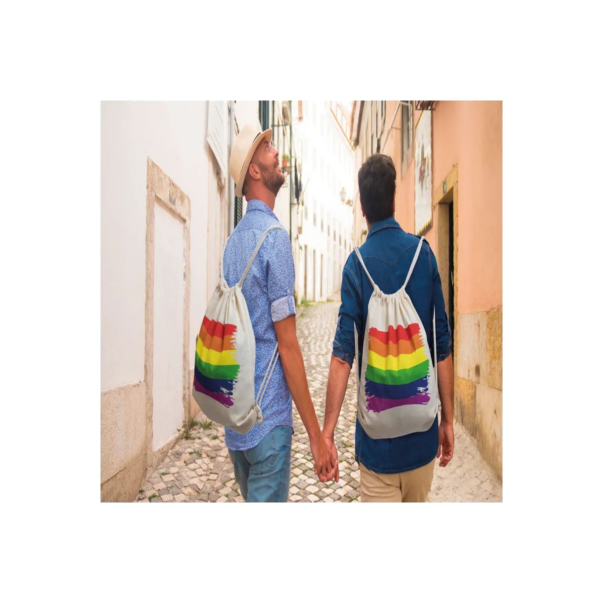 Baumwoll-Rucksack mit Lgbt-Flagge von Pride | Fesselliebe.de