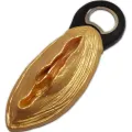 Schwarz-Goldener Öffner In Vaginaform von Diablo Picante