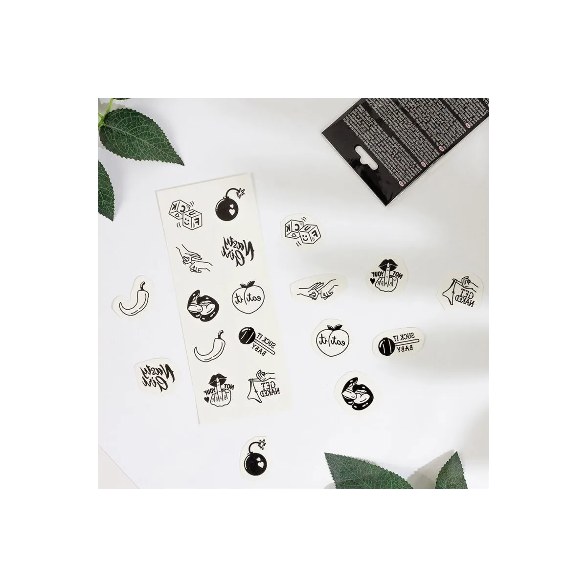 Set mit 10 Temporren Tattoos aus der Spicy Collection von Secretplay | Fesselliebe.de
