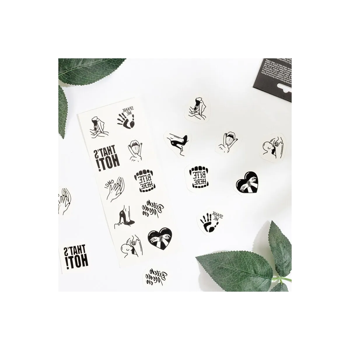 Set mit 10 Temporren Tattoos der Kinky Collection von Secretplay | Fesselliebe.de