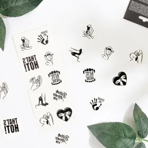 Set mit 10 Temporren Tattoos der Kinky Collection von Secretplay