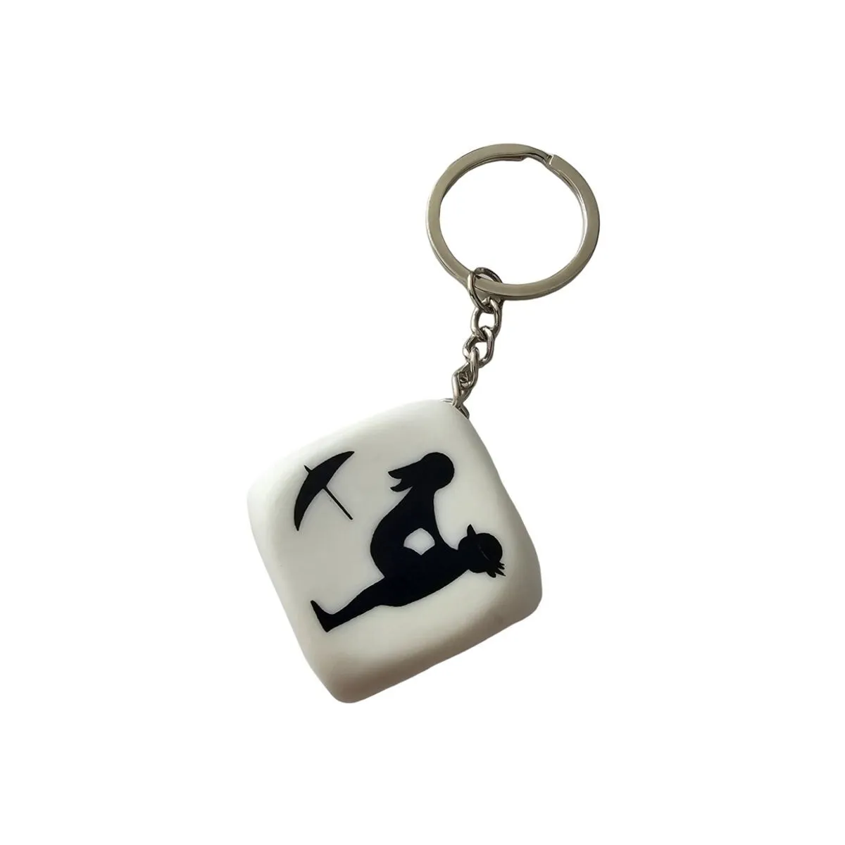 Schlüsselanhnger mit Weissen Würfeln und Posen von Diablo Picante | Fesselliebe.de