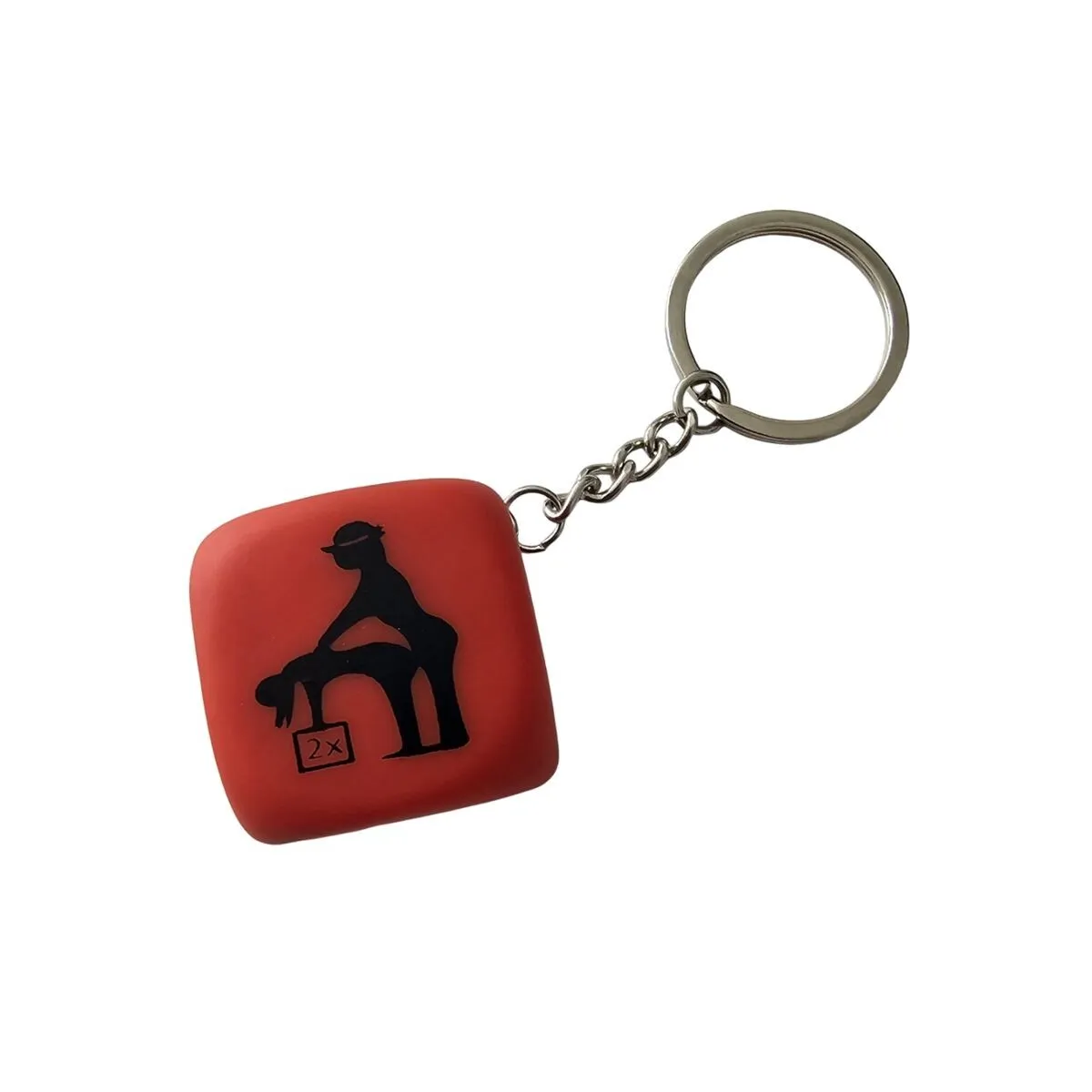 Roter Würfel-Schlüsselanhnger mit Posen von Diablo Picante | Fesselliebe.de