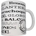 Weisse Tasse mit Tittensynonymen 370 ml von Diablo Picante
