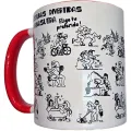 Weisser Becher mit Kamasutra-Stellungen und Rotem Henkel 370 ml von Diablo Picante