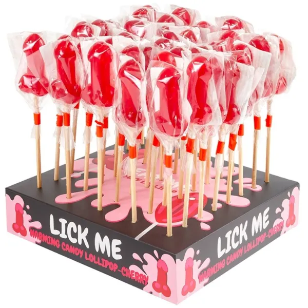 Cherry Candy Penis Lollipop Display mit Scharfem Wärmeeffekt (40 Stück) von Secretplay Cosmetic | Fesselliebe.de
