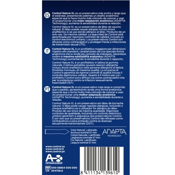 Adapta Nature XL Kondoms 12 Stück von Control Kondoms | Fesselliebe.de