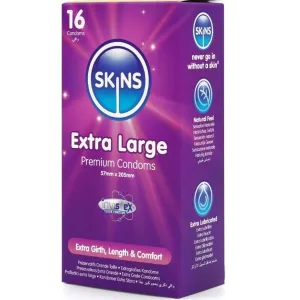 Extra Grosse Premium-Kondome Packung 16 von Skins