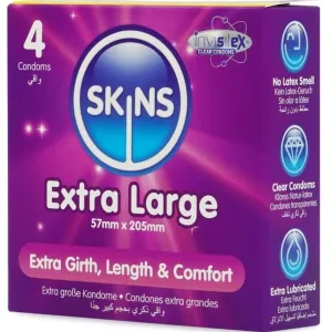Extra Grosse Premium-Kondome Packung 4 von Skins