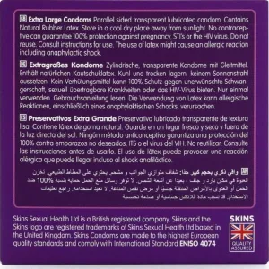 Extra Grosse Premium-Kondome Packung 4 von Skins