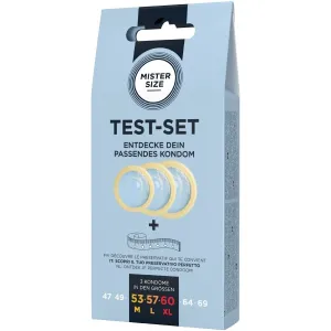 Testset mit 3 Kondomen In Verschiedenen Grössen + Massband von Mister Size