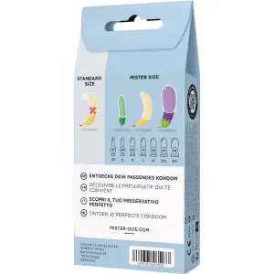 Testset mit 3 Kondomen In Verschiedenen Grössen + Massband von Mister Size