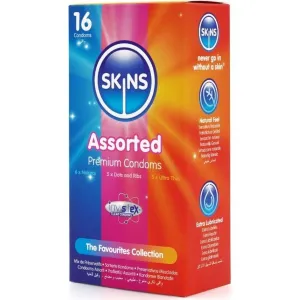 Sortierte Premium-Kondome Packung 16 von Skins