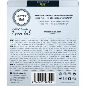 Kondomgrösse S 49 Mm (3 Stück) von Mister Size