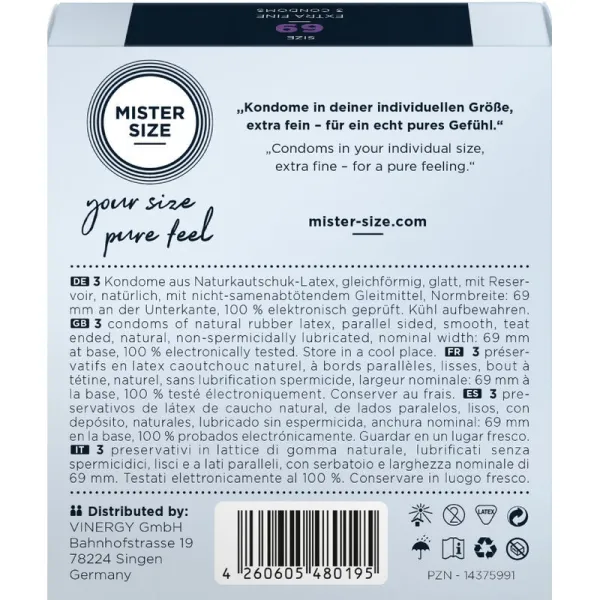 Kondome Grösse Xxxl 69 Mm (3 Stück) von Mister Size | Fesselliebe.de