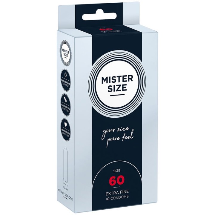 Kondomgrösse XL 60 Mm (10 Stück) von Mister Size | Fesselliebe.de
