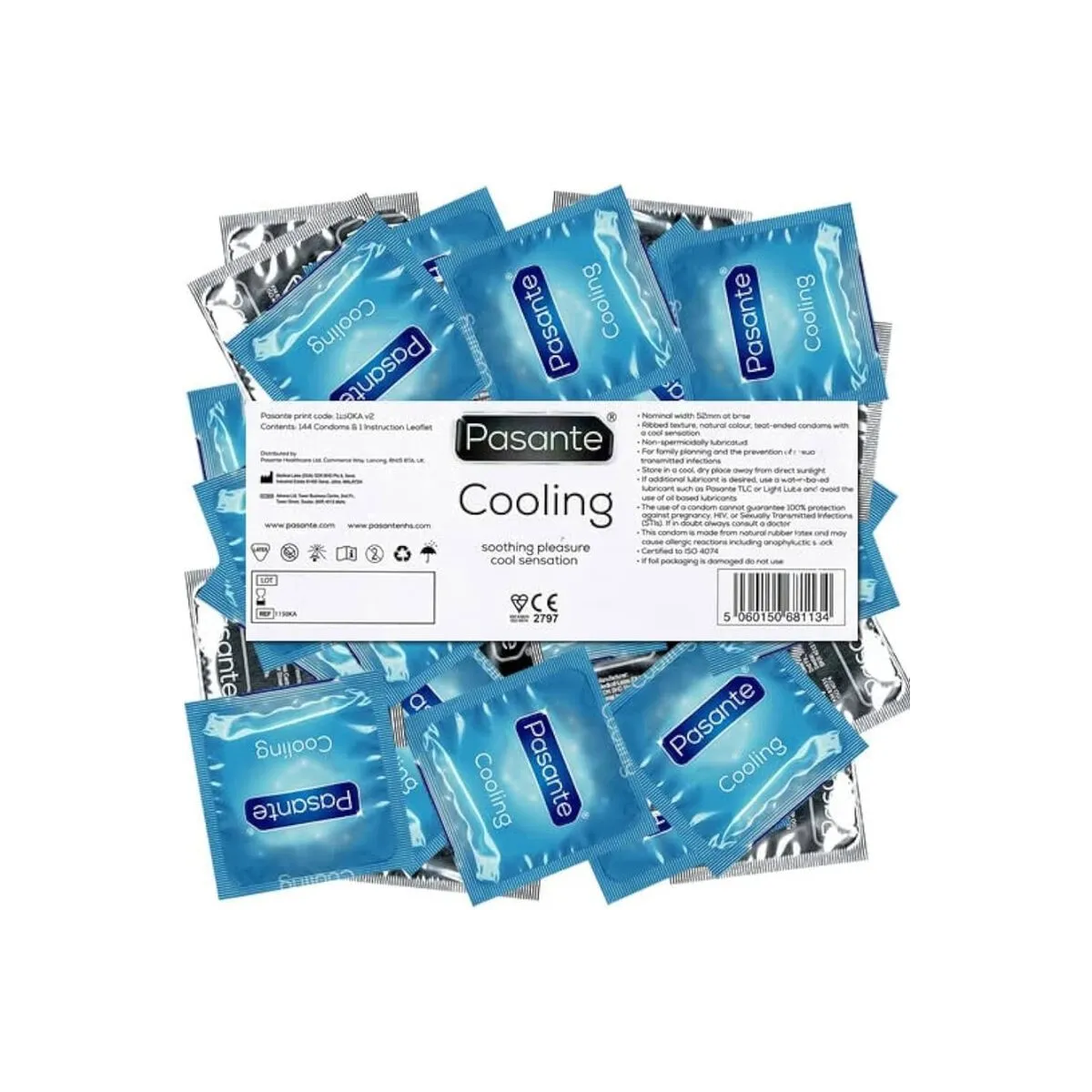 Kondome, Beutel mit Kühleffekt, 144 Stück von Pasante | Fesselliebe.de
