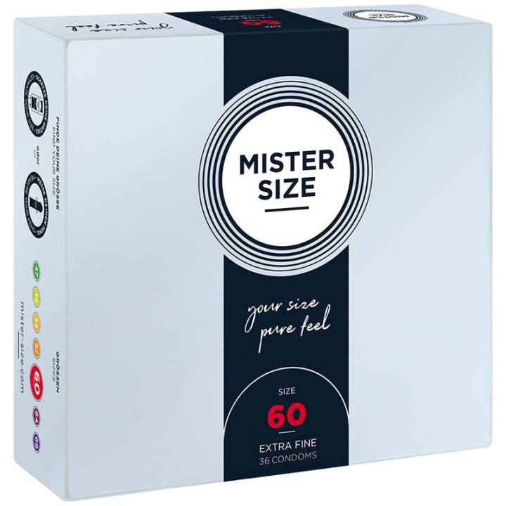 Kondomgrösse XL 60 Mm (36 Stück) von Mister Size | Fesselliebe.de