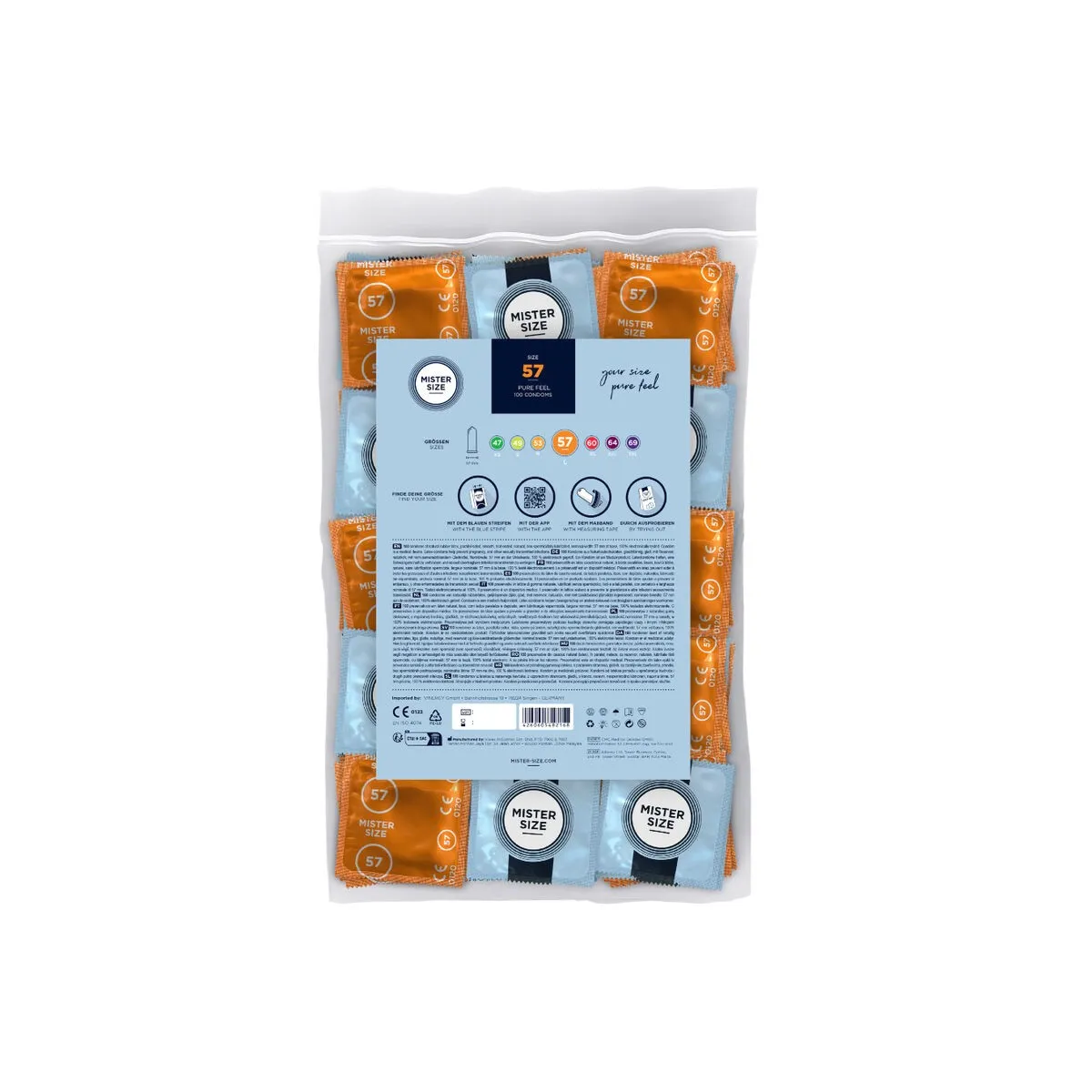 Kondomgrösse L 57 Mm (100 Stück) von Mister Size | Fesselliebe.de