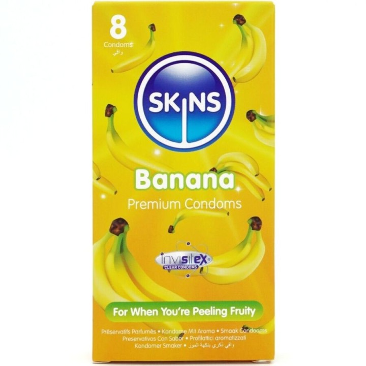 Banana Premium Kondome Packung 8 von Skins | Fesselliebe.de
